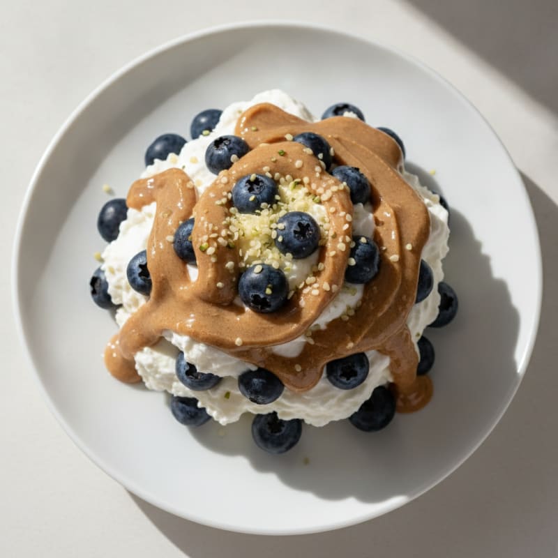 Greek Yogurt Protein Parfait with Berries and Almond Butter