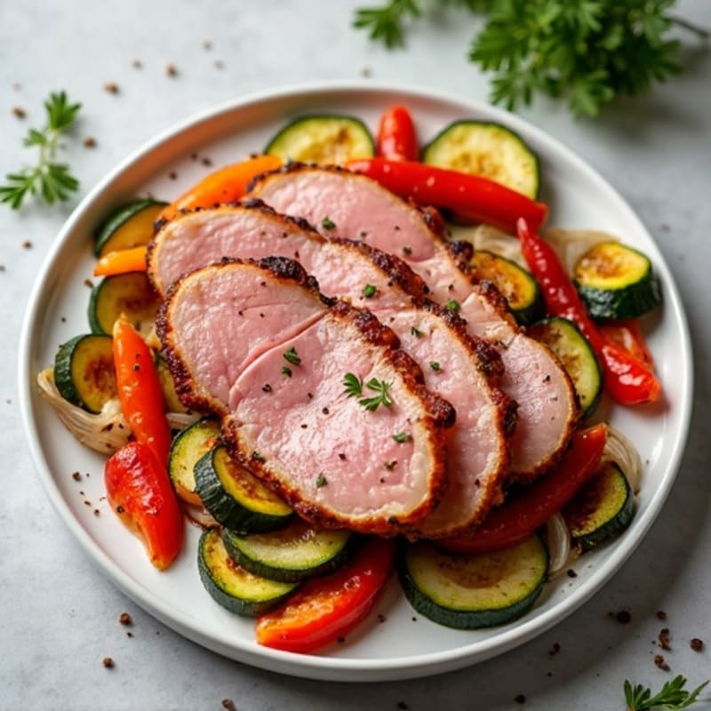 Sheet Pan Ham and Roasted Vegetables