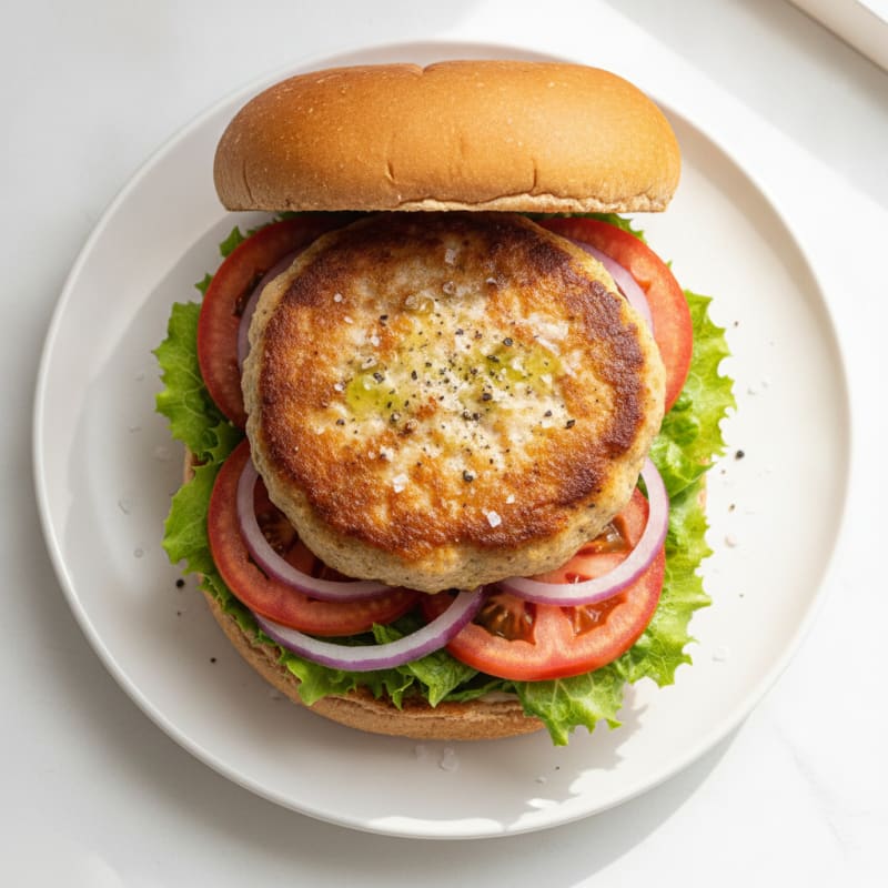 Pan-Seared Double Turkey Burger