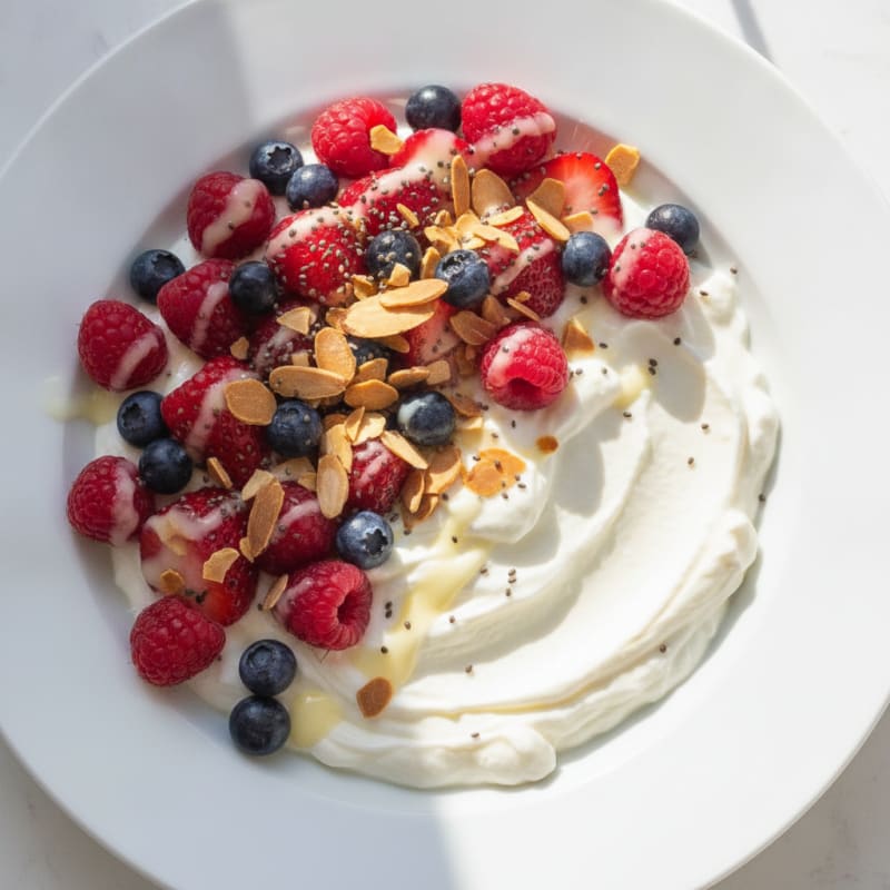Creamy Greek Yogurt Protein Bowl with Mixed Berries