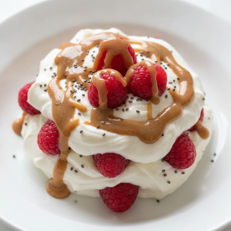 Greek Yogurt Protein Parfait with Almond Butter and Berries