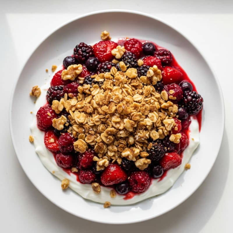 High-Protein Monk Fruit Berry Crumble