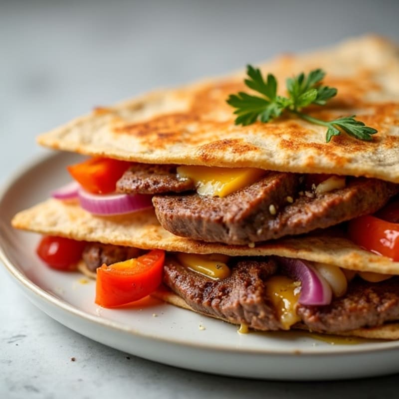 Crispy Whole Wheat Steak Quesadillas