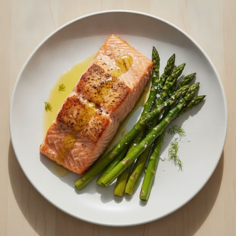 Baked Salmon with Roasted Asparagus