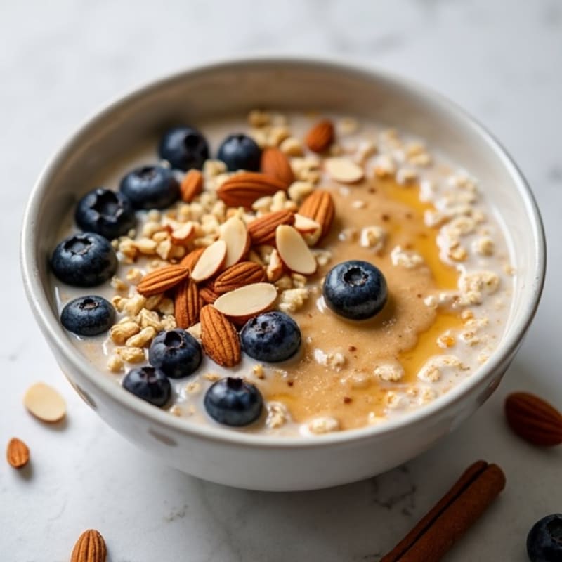 Protein-Packed Vanilla Almond Oatmeal Bowl