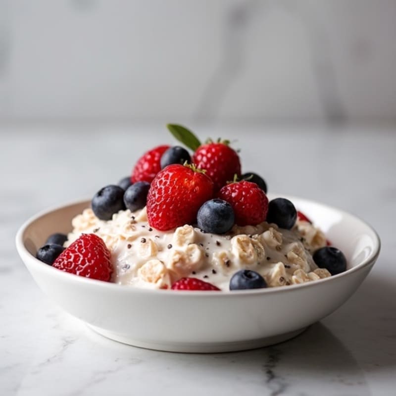 Vanilla-Berry Protein Overnight Oats