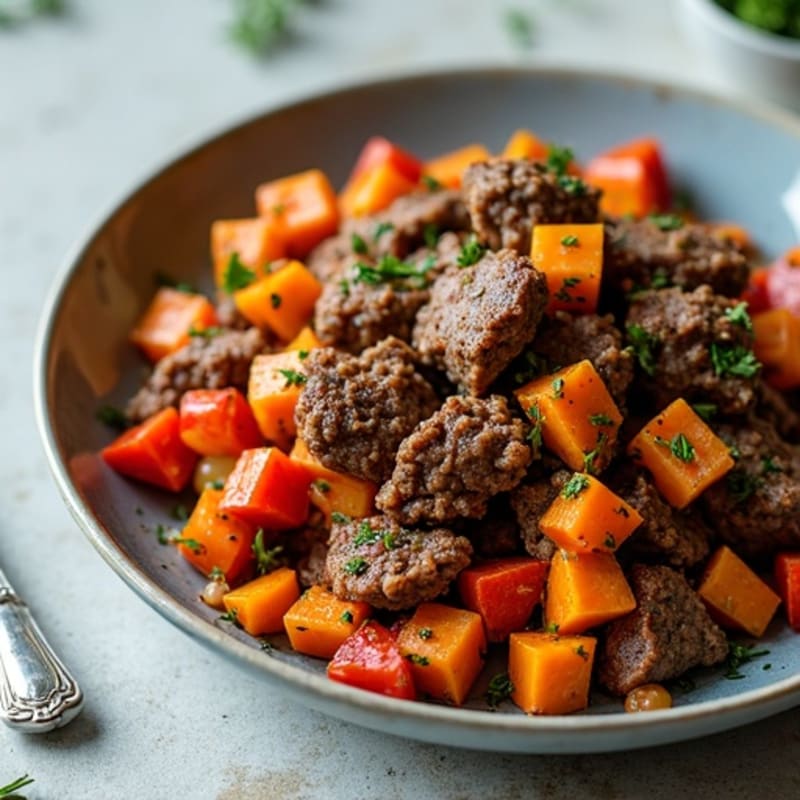 Herb-Seasoned Venison Skillet with Sweet Potato Hash