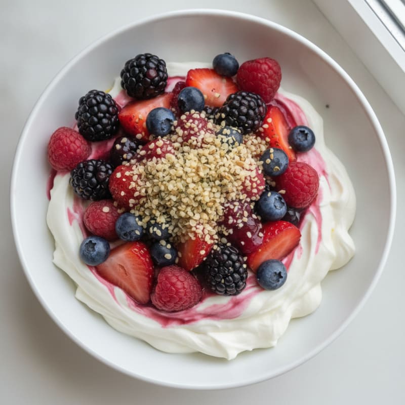 Creamy Greek Yogurt and Mixed Berry Protein Parfait