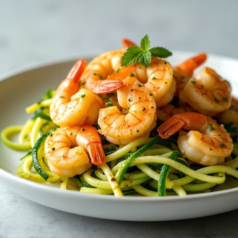Garlic Butter Shrimp Zucchini Noodles