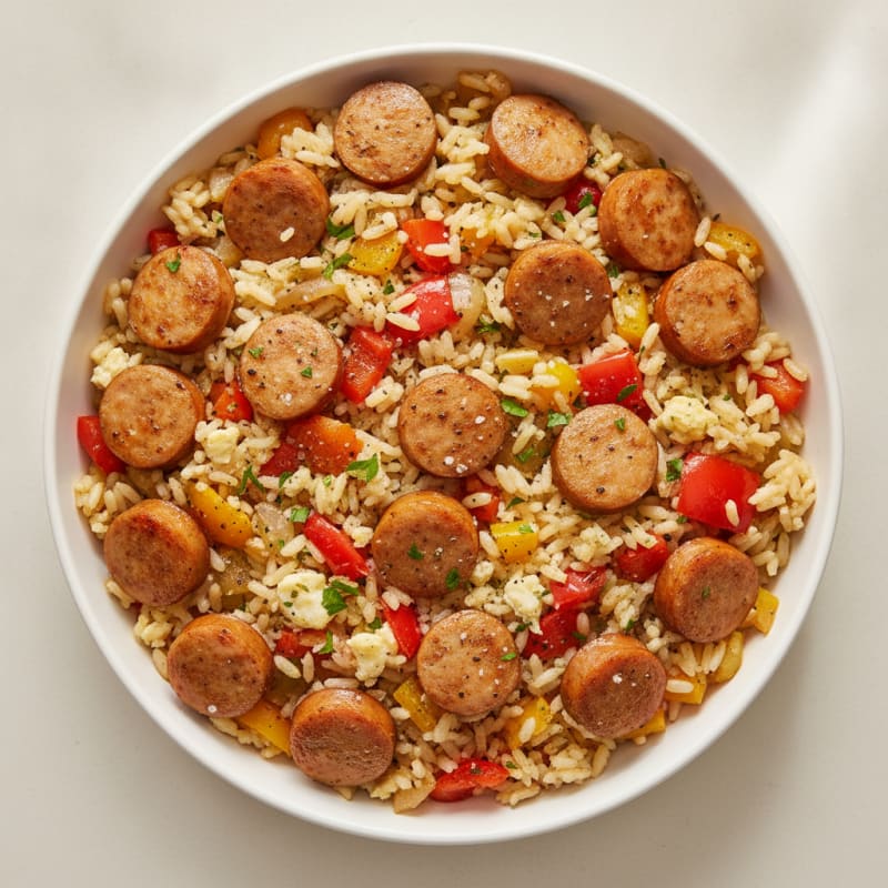 Chicken Sausage and Jasmine Rice Skillet