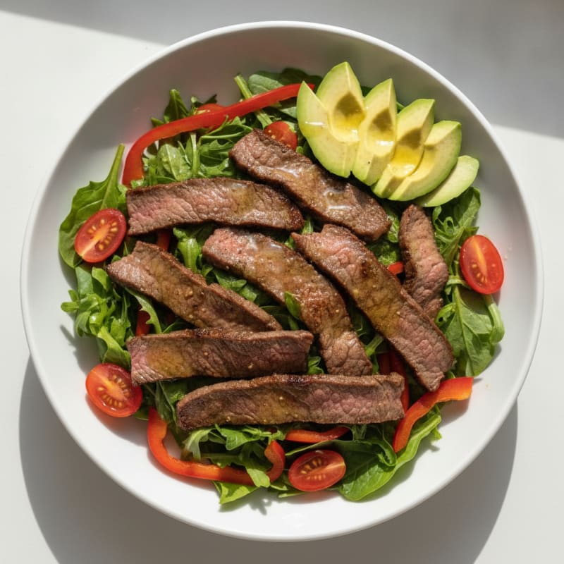 Seared Beef Strips with Fresh Tomato Salad