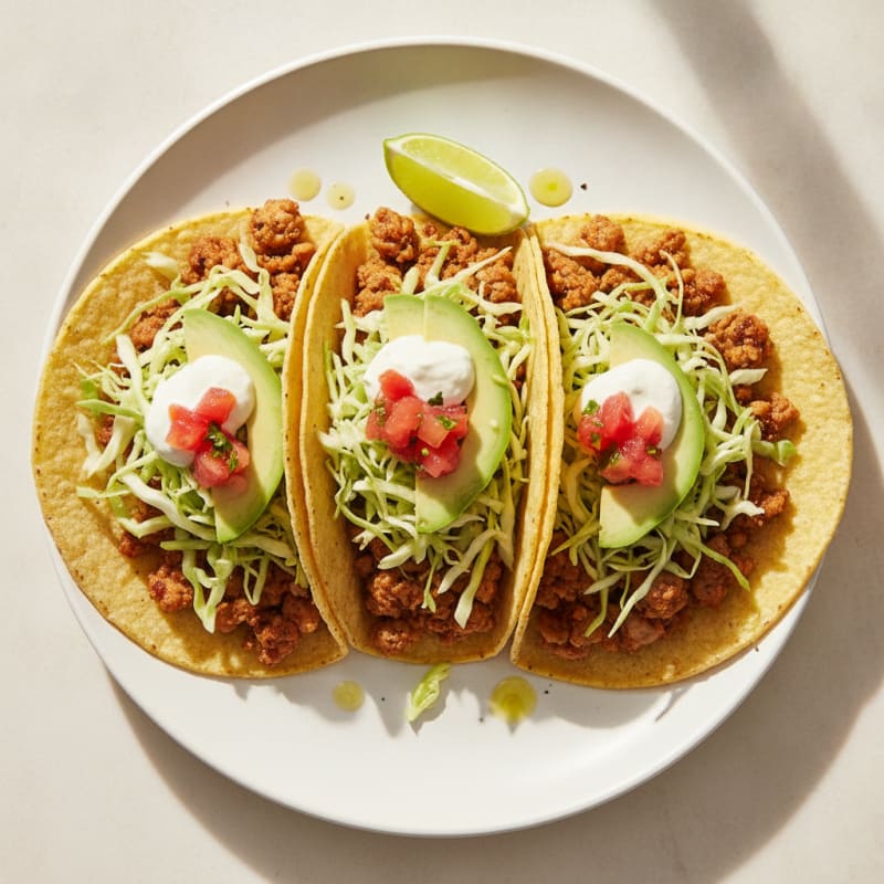 Ground Turkey Tacos with Tangy Cabbage Slaw