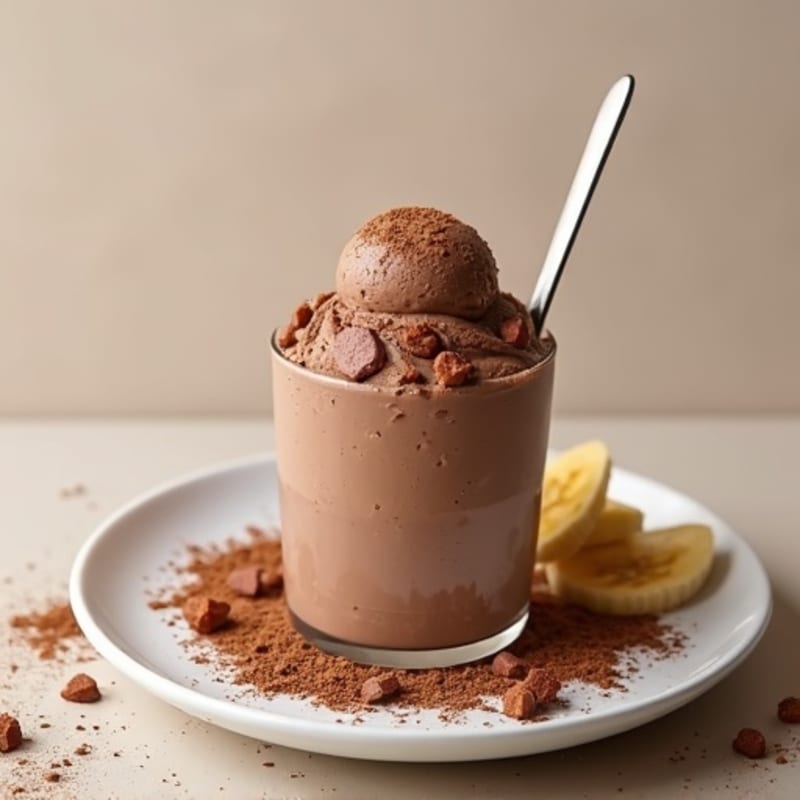 Protein-Packed Chocolate Almond Nice Cream