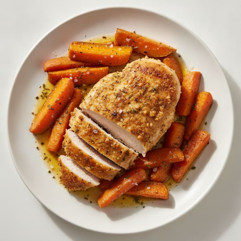 Garlic Herb Roasted Chicken with Root Vegetables