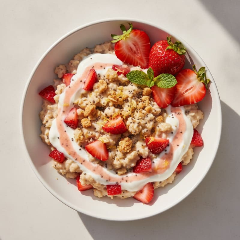 Strawberry Shortcake Overnight Oats