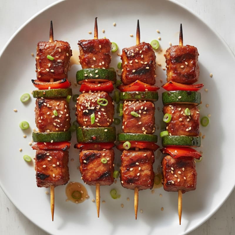 Spicy Gochujang Pork Skewers