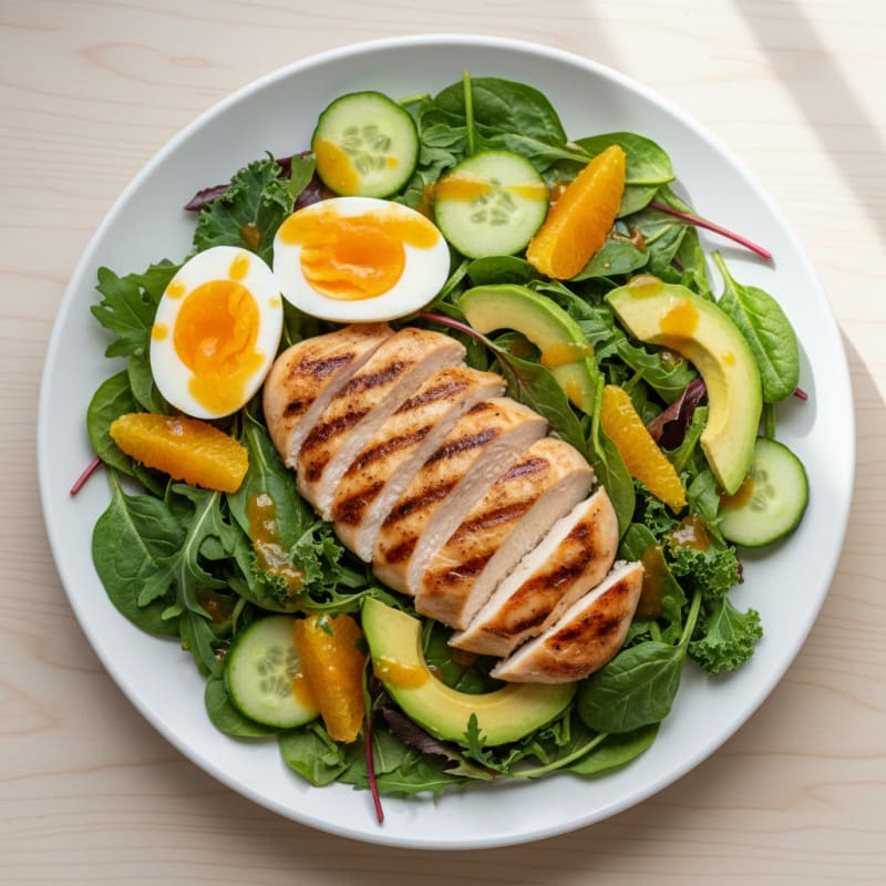 Grilled Chicken Breast with Mixed Greens and Citrus Vinaigrette