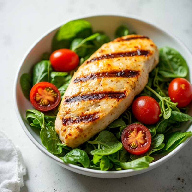 Grilled Chicken Breast over Mixed Greens