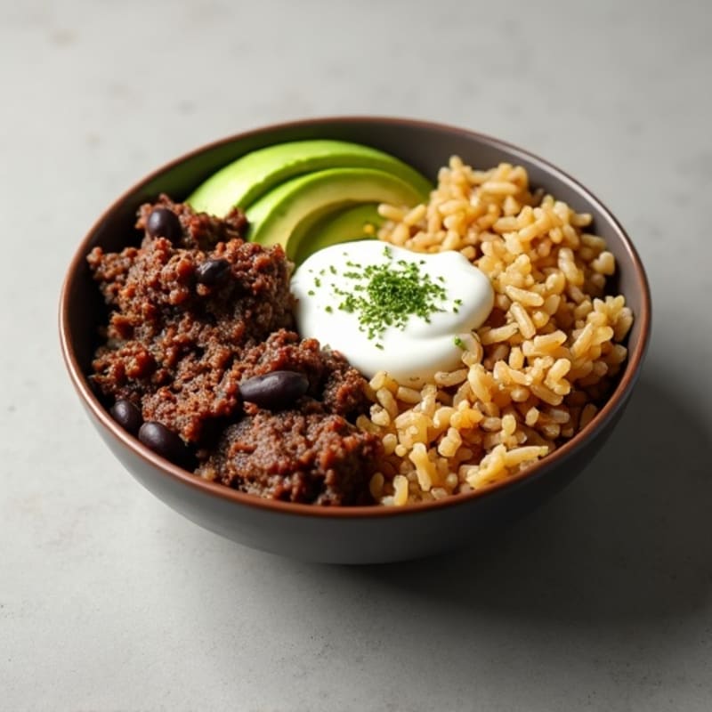 Seasoned Ground Beef Bowl with Special Sauce