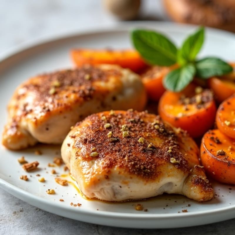 Baked Cinnamon Chicken Thighs with Roasted Sweet Potatoes