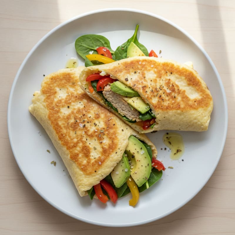 Cottage Cheese and Veggie Wrap
