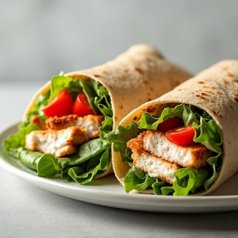 Grilled Turkey Breast Wrap with Greek Yogurt and Mixed Greens