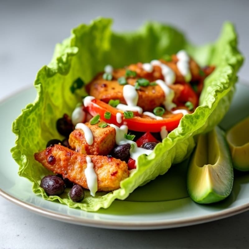 Spicy Buffalo Ranch Chicken Lettuce Wrap