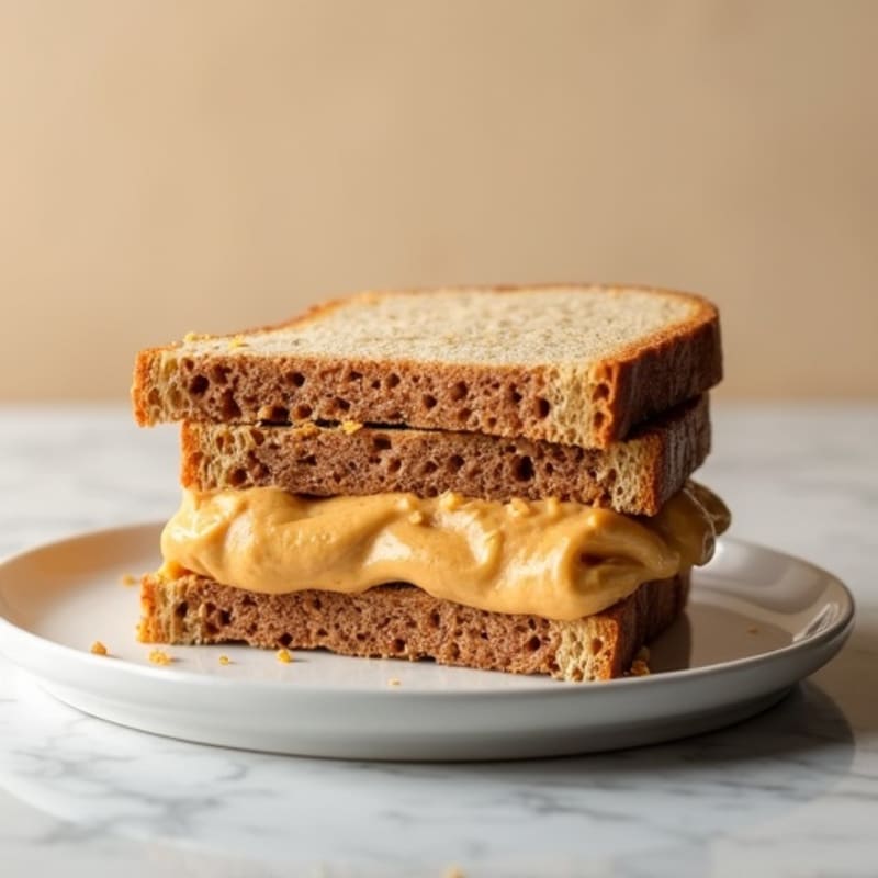 Creamy Peanut Butter Protein Fluff Whole Grain Sandwich