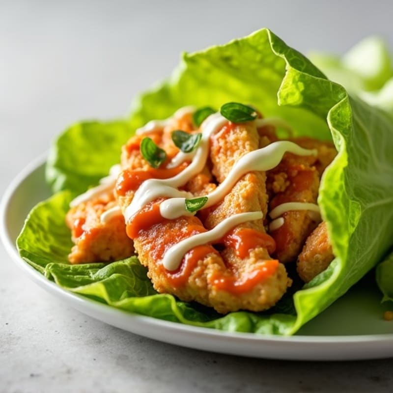 Spicy Buffalo Chicken Ranch Lettuce Wrap