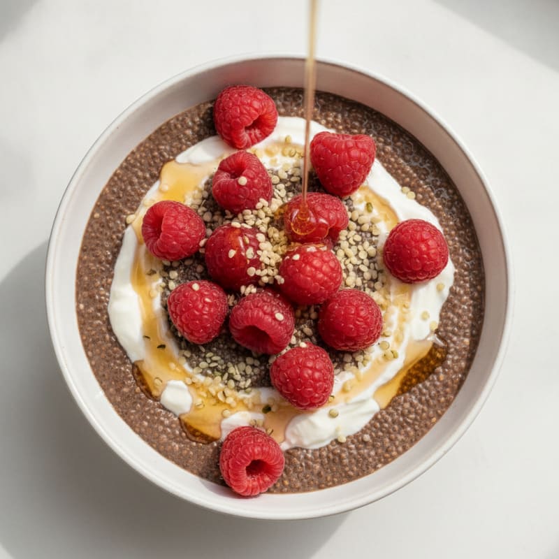 Cacao Chia and Greek Yogurt Parfait