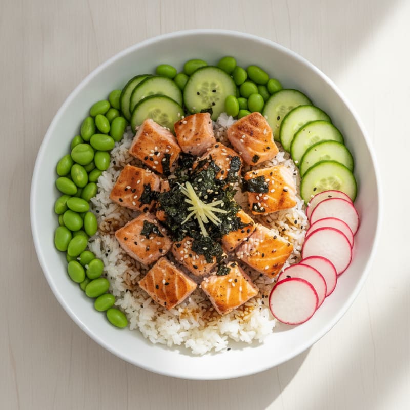 Salmon Sushi Rice Bowl