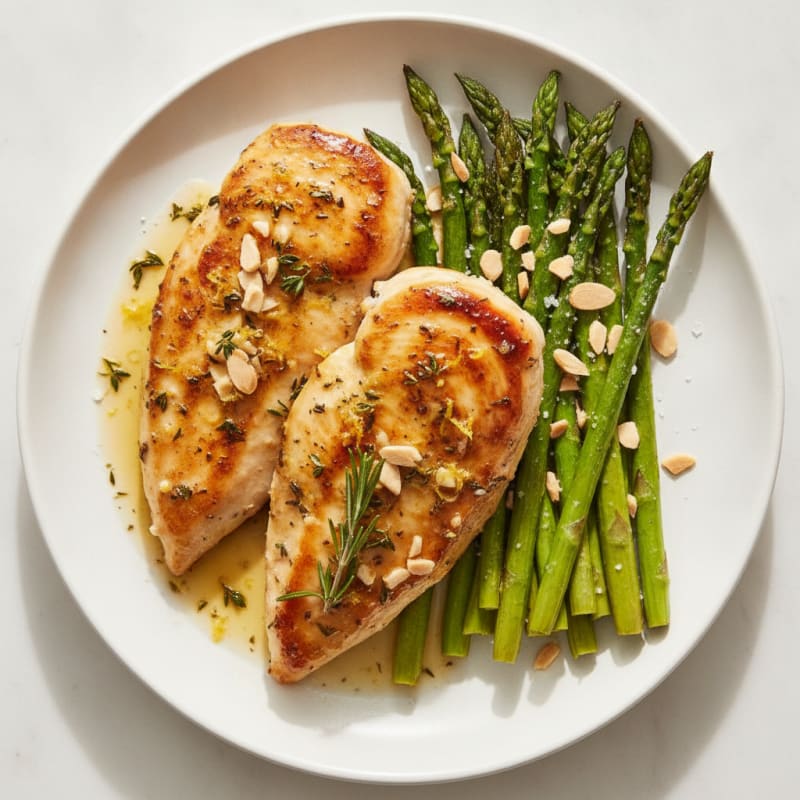 Lemon Herb Chicken with Roasted Asparagus