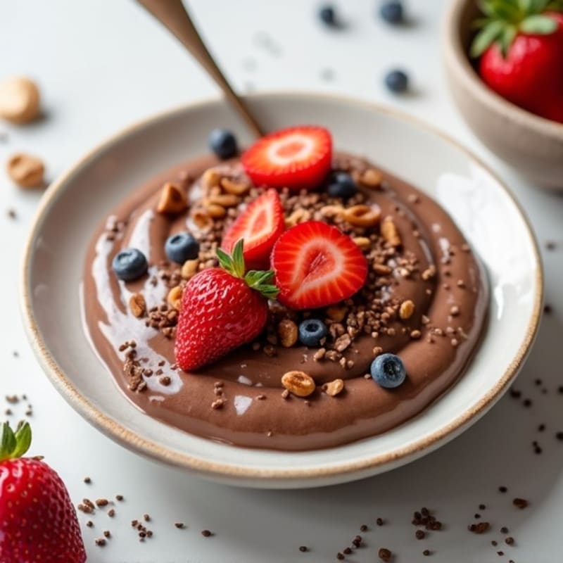 Chocolate Protein Pudding with Chia Seeds