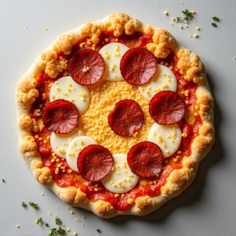 Cauliflower Crust Pizza with Turkey Pepperoni