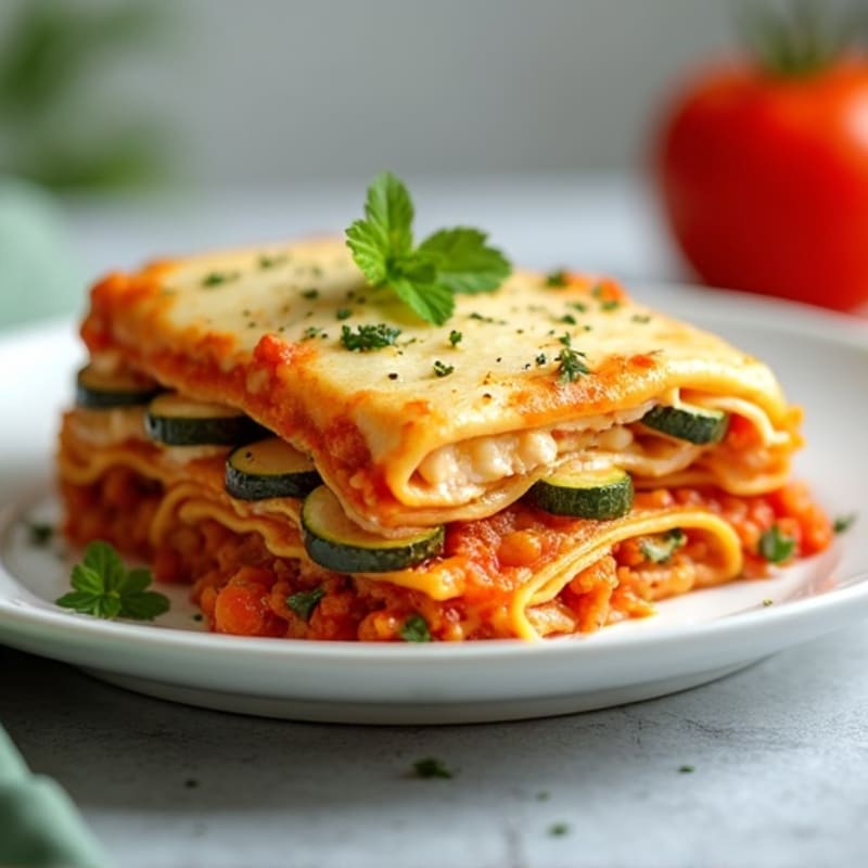 Creamy Ricotta Turkey and Zucchini Lasagna Skillet