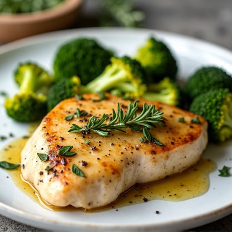 Sheet Pan Lemon Herb Chicken Breast with Roasted Broccoli