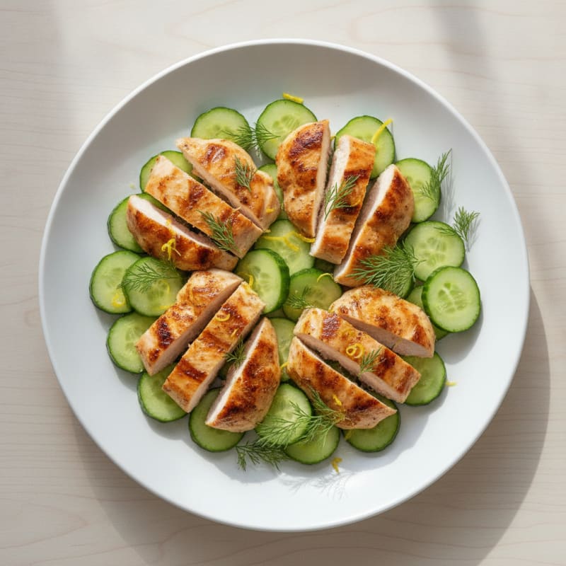 Grilled Chicken Cucumber Salad