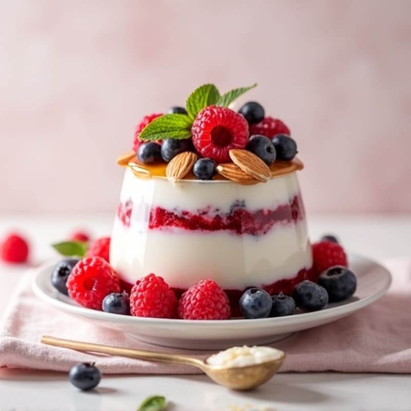 Greek Yogurt Protein Parfait with Mixed Berries