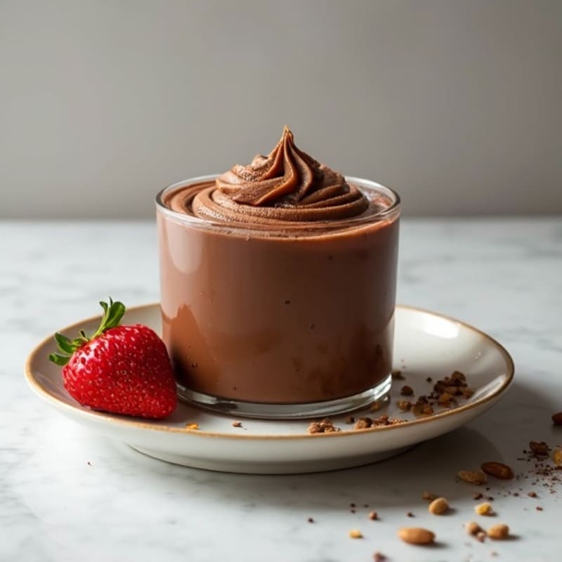 Silky Chocolate Protein Pudding with Almond Butter Swirl