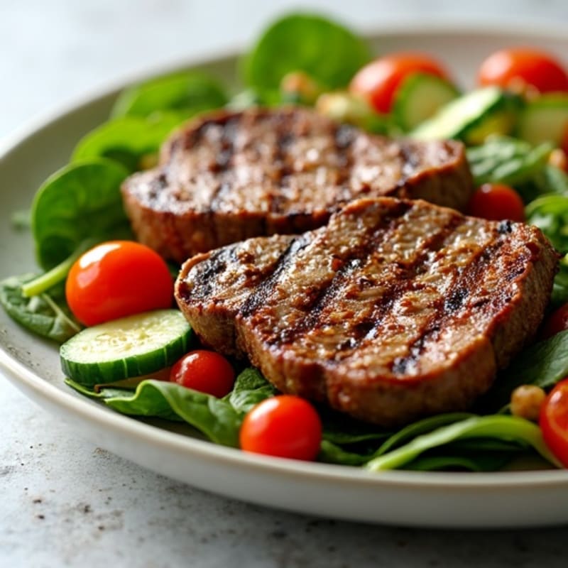 Grilled Beef Steak Salad with Crunchy Vegetables