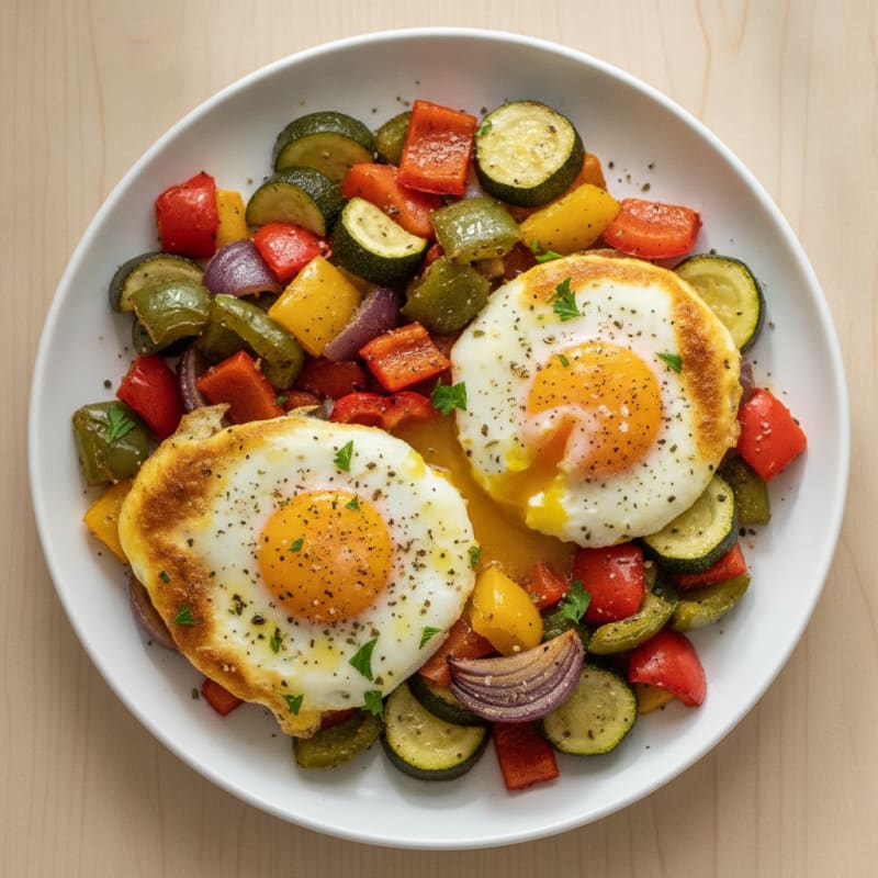 Sheet Pan Eggs and Roasted Vegetables