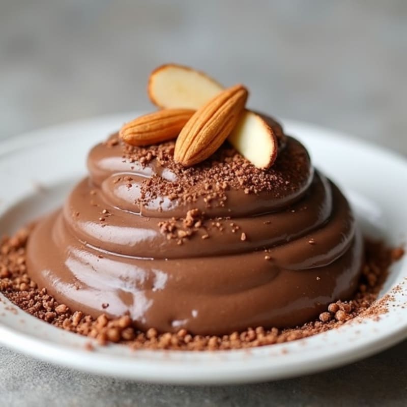 Silky Chocolate Protein Pudding with Toasted Almonds