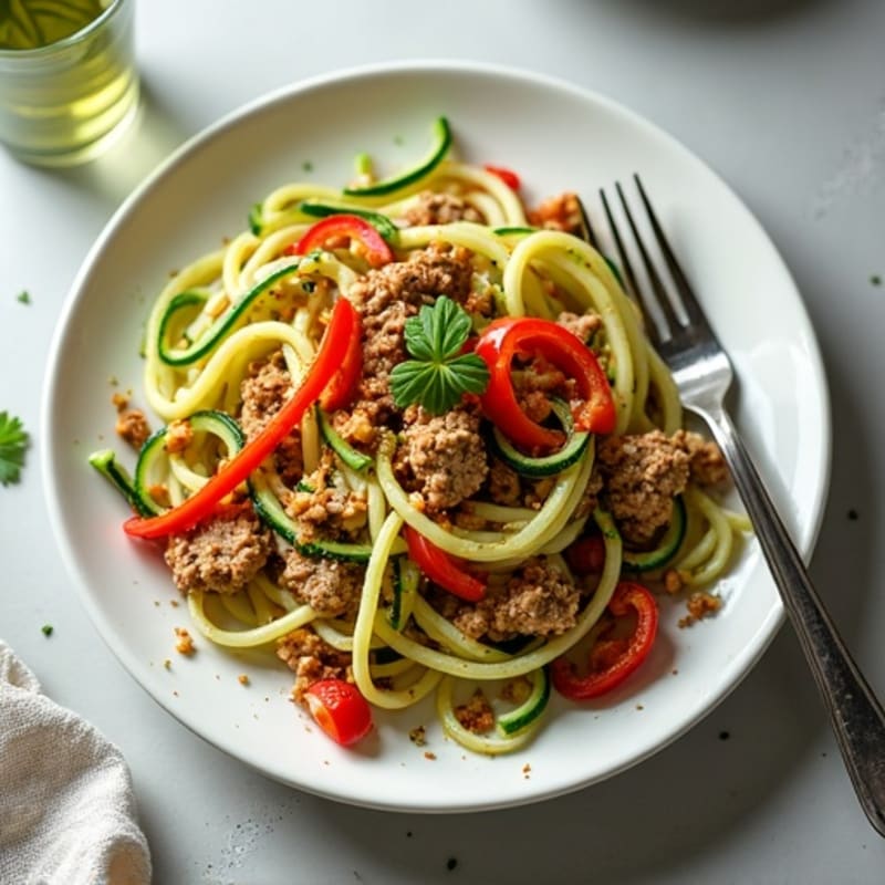 Protein-Packed Turkey and Zucchini Noodle Skillet