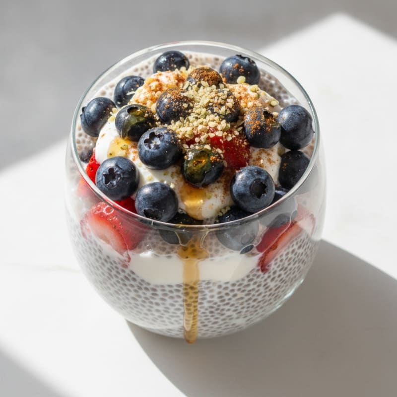 Berry Chia Seed Pudding Parfait