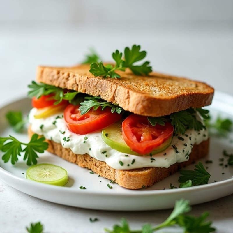Herb-Roasted Chicken and Greek Yogurt Salad Sandwich