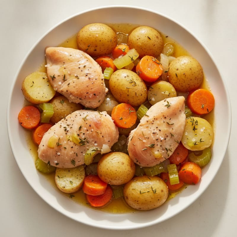 Slow Cooker Herb Chicken and Vegetables