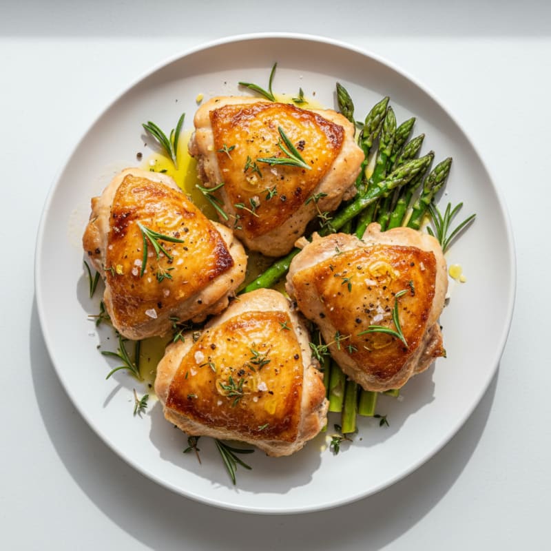 Crispy Roasted Chicken Thighs with Herbs