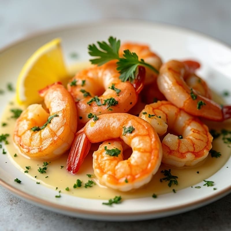 Pan-Seared Lemony Garlic Butter Shrimp