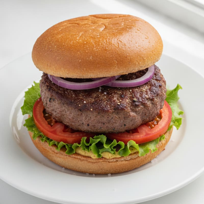 Classic Beef Burger with Toasted Bun