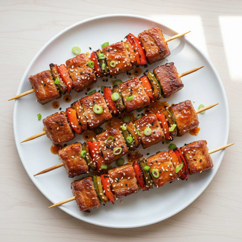 Spicy Gochujang Pork Belly Skewers